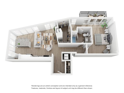 A6 Floor Plan at Link Apartments® H Street, Washington, 20002